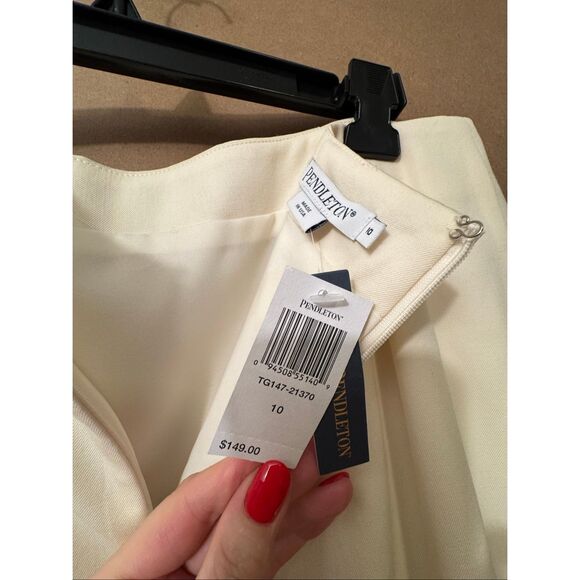 NWT Cream Pendleton Wool Pencil Skirt - Picture 7 of 7